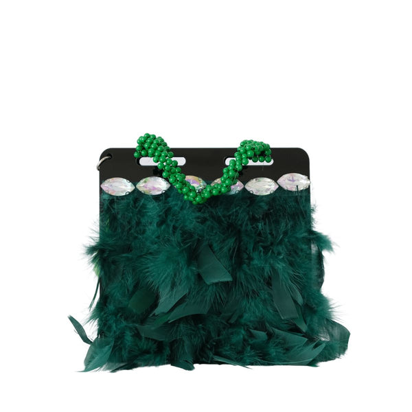 Green Feather bag