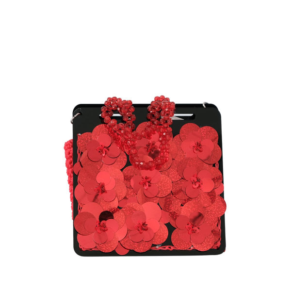 Bolso Flores Rojas